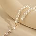 Pearl Necklaces for Women Pearl Y Lariat Necklace Long Pearl Bead Necklaces Adjustable Pearl Drop Necklace Trendy Fashion Jewelry (White)
