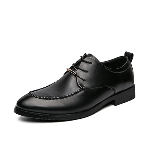 Mens Dress Shoes Casual Business Formal Oxford Dress Leather Comfortable Lace-up Walk Office Loafers Flats Shoes for Men