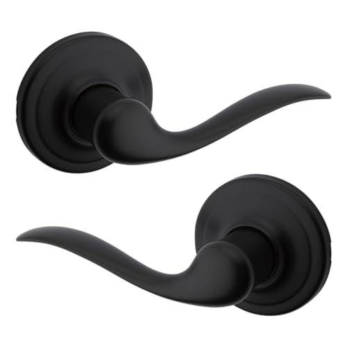 Amazon.ca: Weiser Toluca Matte Black Door Handle, Reversible Passage Lever, Interior Door Handles for Hall and Closet Door, Non-locking Hall/Closet Door Handles, Traditional Home Décor