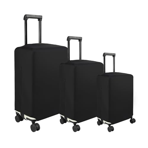 HYPER VENTURE 3-Pack Luggage Covers Bundle, Black (M/L/XL) - Fits 23-32 Inch Suitcases