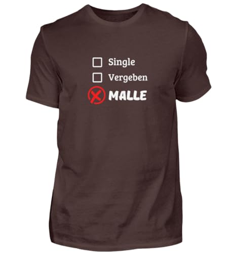 T-shirt homme marron Malle Party Single Vergeben taille L