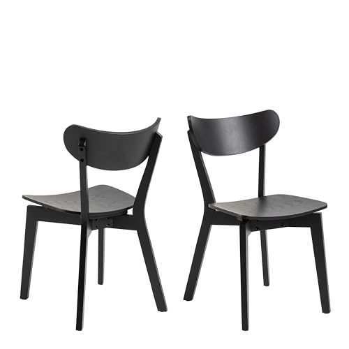 Furniture To Go Juego de 2 sillas de Comedor Roxby, Color Negro