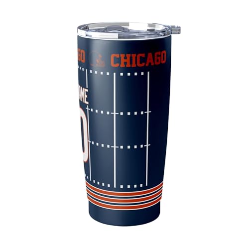 Image of ANTKING Chicago Tumbler 20 oz Travel Coffee Cup for Men Women Boy Custom Name Number Gifts