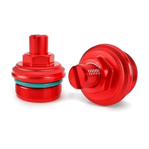 Tornillo de horquilla ajustable para eliminar la inestabilidad en Yamaha R3 y MT-03 roja