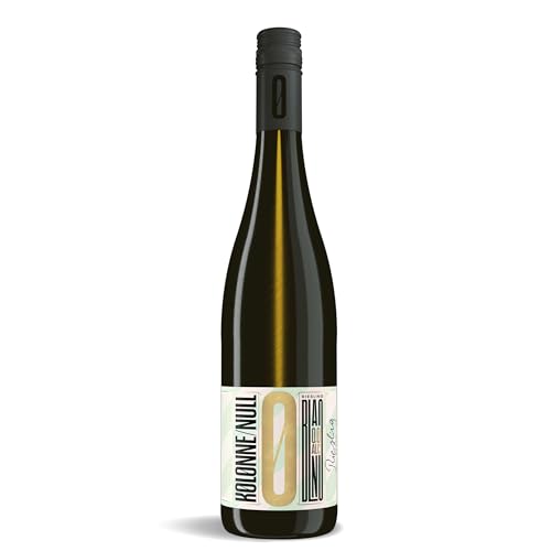 KOLONNE NULL - 'Riesling' Premium alkoholfreier Weisswein trocken - 1× 0,75 L - BIO Weißwein 0,0% vegan & kalorienarm - alkoholfreier Wein für jeden Anlass
