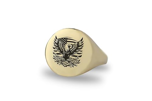 Bague aigle personnalisée pour homme qui cherche un bijou robuste en or