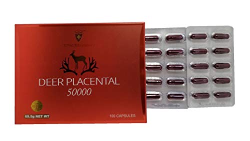 Shelano Deer Placental 50000mg 100 Capsules Placenta Australian Made