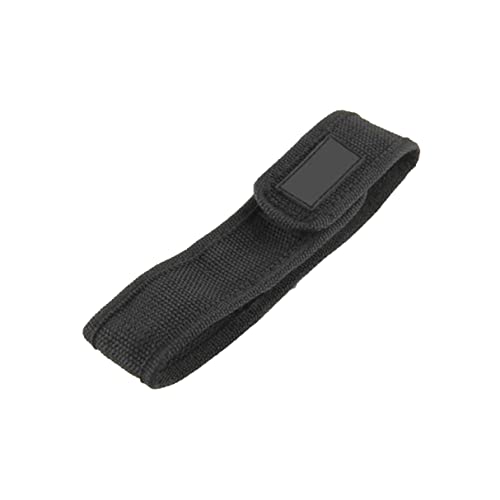 Tuimiyisou Flashlight Pouch Flashlight Holder Cover case Nylon LED Torch Nylon Protective Cover for Camping Hiking 18x4CM Black