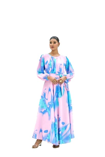 Gown Nida Fabric for Women Stylish Western Gown Long Dress Women and Girl's-picture-45