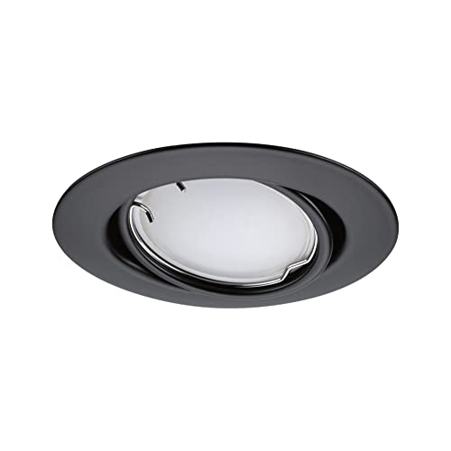 Paulmann 92468 LED Einbauleuchte Base Smart Home Zigbee Basisset schwenkbar rund 230V 3x4,9W 3x420lm dimmbar 90mm Schwarz matt Metall RGBW+