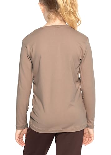 Image of Shirts for Girls Long Sleeve Crew Neck Top, Hoodie or 3 /4 Sleeve Soft Stretch Kids Lightweight Size 2-16