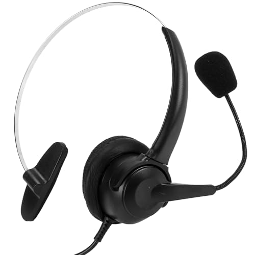 Auriculares RJ9 Call Center monoaurales 5X con micrófono ajustable 4
