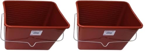 SAVY Seau à Peinture 7 litres, Couleur Brique (Lot de 2)