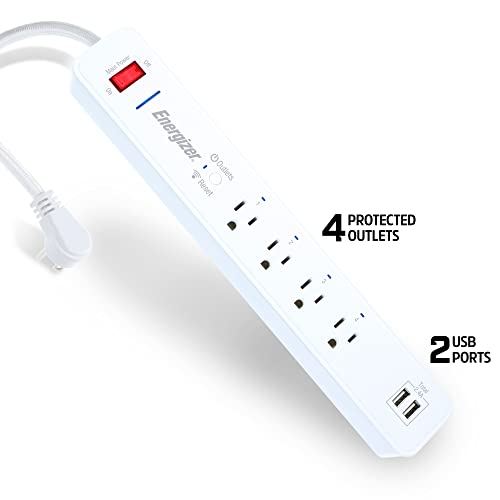Image of Energizer Connect Smart WiFi Surge Protector with 4 AC Ports, 2 USB Ports, Remote Access and Voice Control | Compatible with Alexa and Google Assistant