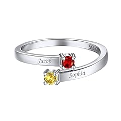C. 2 birthstones & names-silver