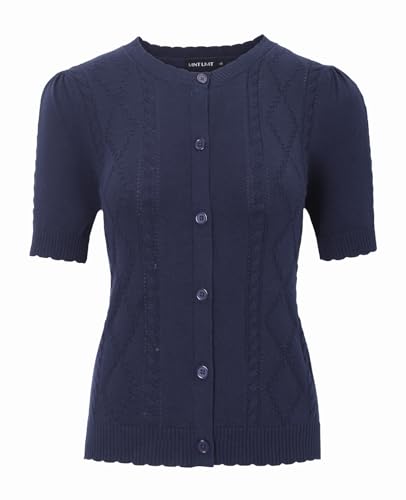 MINTLIMIT Cropped Cardigan Sweaters for Women 2025 V Neck Knit Bolero Shrugs Short Sleeve Lightweight Button Up Sweaters2