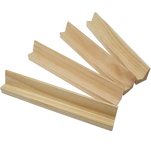 RCP PRODUCTS Wooden Domino Trays Set of 4,Wood Domino Racks,