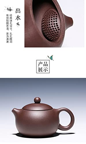 Image of Xishi Teapot 6.5oz Chinese Zisha Clay Pot Ceramics Purple Sand Mud Kungfu Tea Set Kettle Spherical Filter