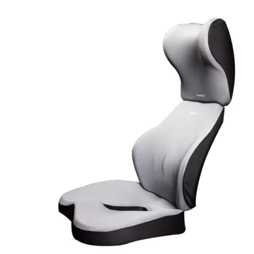 Image of STARQ Premium Car Seat Cushions Combo Seat Back Support, Neck Rest Pillow, Seat Cushion for Driving Seat Memory Foam, Cotton Cover Ergonomic Car Cushions Pillows (Grey)