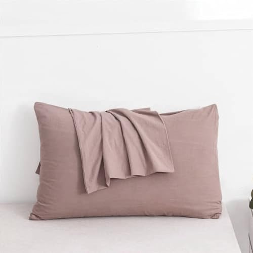 Image of Soft Pillow Covers 18 x 28 Inches - 100% Egyptian Cotton 400 Thread Count Set of 2 Pillow Cover Set Envelope Closure Hotel Quality Pillowcase - Rose Gold