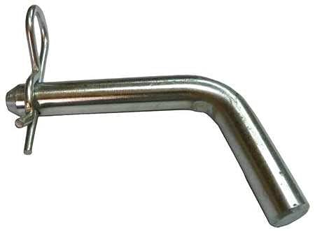 Set of 3 Hitch Pin, Bent, STL, Zinc, 3/8x4 L