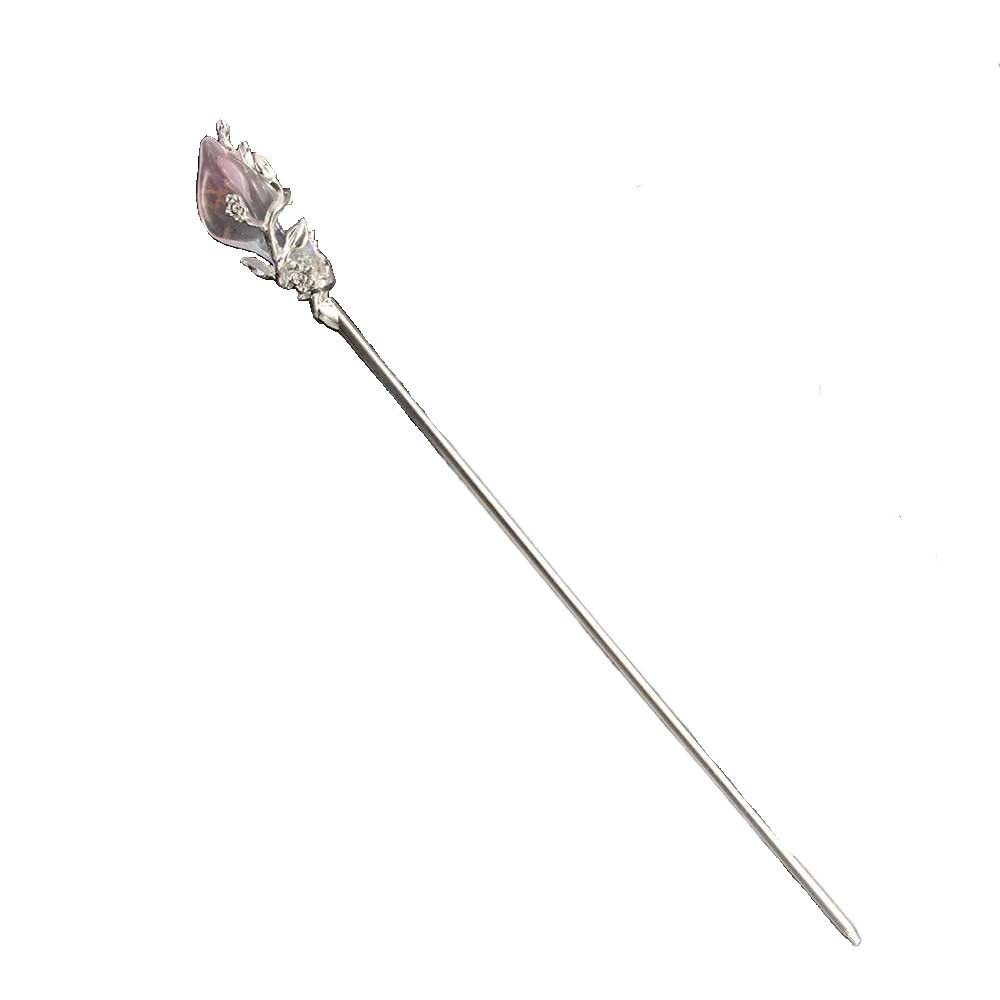Chinese Style Hanfu Back Hair Stick, Tassel Women Metal Hairpin Wedding Party Hair Accessories, Metal Glaze Hair Fork Hair Chopsticks For Women (