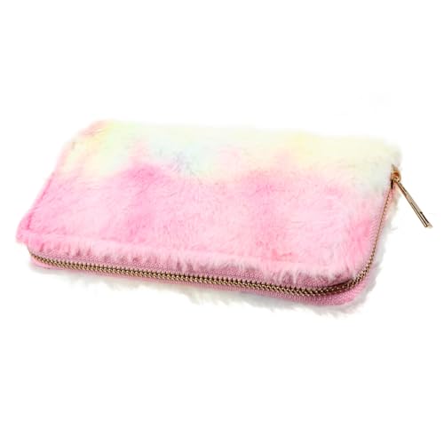 Fashionable Plush Wallet for Women Rfid Blocking Slim Crossbody Purse Designer Handbag Women's Wallets for Shopping Travel School Work