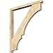 Ekena Millwork BKT0402X40X44BOA04RDF Balboa Craftsman Rough Sawn Bracket w/Offset Brace, Douglas Fir