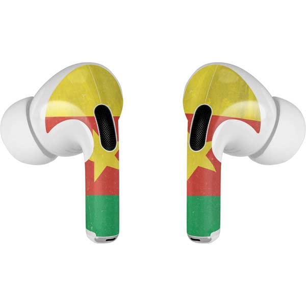 Skinit Decal Audio Skin Compatible with Apple AirPods Pro (2rd Gen, 2022) - Skinit Originally Designed Cameroon Flag Distressed Design