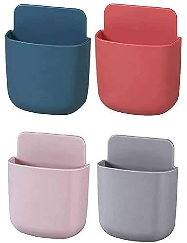 Kuber Industries Mobile Holder|Unbreakable Plastic Storage Case Box|Mobile Phone Charging Wall Mount Stand,Pack of 4 (Multicolor) (B0BWF527L5) Amazon Price History, Amazon Price Tracker