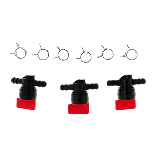Válvula de corte de combustible y válvula de gas recta con interruptor plástico de riego 3pc 6