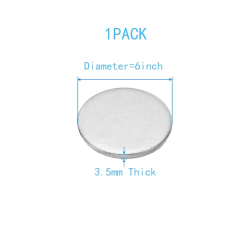 Image of 430 Stainless Steel Metal Plates,Suitable for Installation Plate Walls, Suitable for Metal Plates in processes, Kitchens, and Offices (1, 3.5mm Thick-Diameter=6inch)
