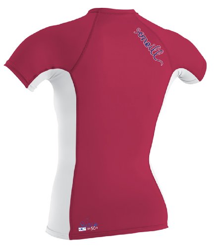 Image of O'Neill Girls Skins Short Sleeve Crew (Turq /White)