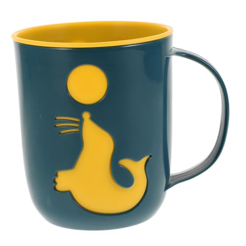 RORPOIR Cute Dolphin Wash Cup Portable Plastic Toothbrush Rinsing Cup for Home and Travel Safe Materials Easy to Clean for Boys and Girls Design