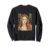 Art Nouveau Girl With Red Hair Vintage Style Sweatshirt