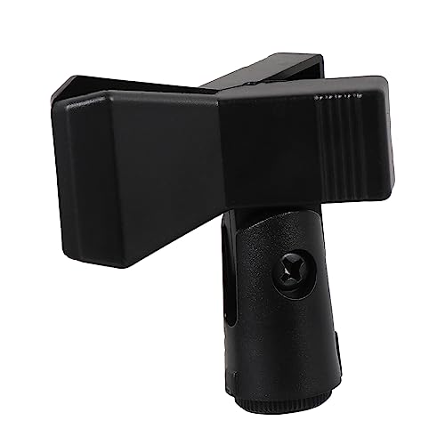 Yardwe 3pcs Plastic Clip Clamps Mic Holder Mic Mount Plastic Clothespin-style Clip Holder Holder Black Alloy