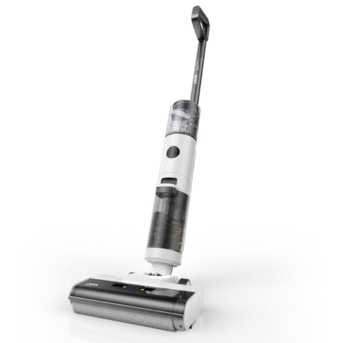 JONR ED12 Aspiradora fregadora sin Cable, Friega y Aspira a la Vez, Limpieza de Bordes, Autolimpieza, fregona electrica para Limpiar Suelos de casa y Pelo de Animales