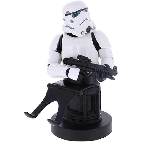 Exquisite Gaming: The Mandalorian: Imperial Stormtrooper -Star Wars Mobile Phone & Gaming Controller Holder, Device Stand, Cable Guys, Licensed Figure Cover