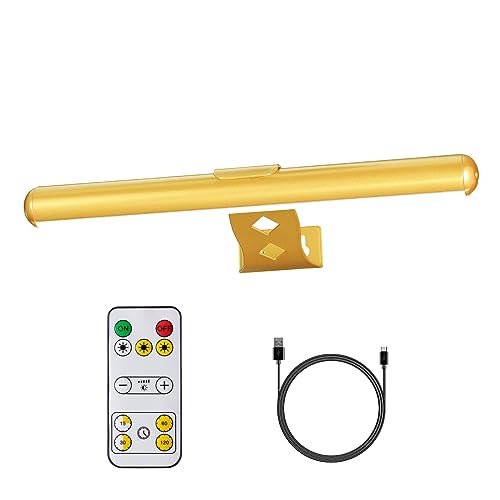Image of MIOBLUE Wireless Picture Lights with Remote, Full Metal Rechargeable Painting Light Display LED Battery Lamp with 3 Lighting Modes, Dimmable Dartboard Light with Timer for Frame Portrait Art,13inch