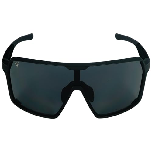 Image of Polarized Shield Sports Sunglasses with Mirrored Colored Lens and TR Frame