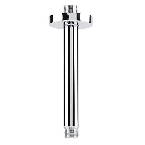 Nikou Bras de Douche, Support Mural en Acier Inoxydable pour Tuyau de Douche, Dessus Rond, pour Tête de Douche au Plafond pour Salle de Bain (Taille : 15cm)