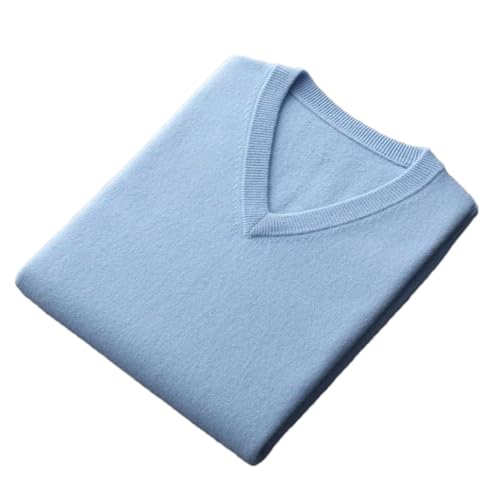 Dninmim Men's Sleeveless Cashmere Sweater Vest V-Neck Warm Knit Waistcoat Loose Outer Top