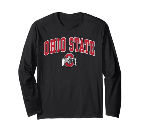 Ohio State Buckeyes Arch Over Logo Black Officially Licensed Long Sleeve T-Shirt