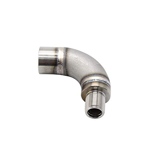 RuleaxAsi Encaixe restritor de sensor de oxigênio estilo J de aço inoxidável universal com inserções