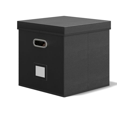 Book Storage Box File Organizer, Hanging File Folder Box For Office Document, Storage File Boxes For Student, Stackable Records Holder With Lid, Friends Family Collection Display Moving Studio Travel