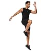 AMZSPORT Canotta Compressione Uomo, Maglia Senza Maniche Aasciugatura Rapida per Bodybuilding Palestra Running Nero L #4