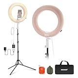 NEEWER RL45B 18' Edge Lit Desk Ring Light for Phone Camera Laptop LED Lighting Kit Phone Holder Desktop Stand Ball Head Mount Video Conference Webcam Recording Zoom Call Streaming Makeup Selfie