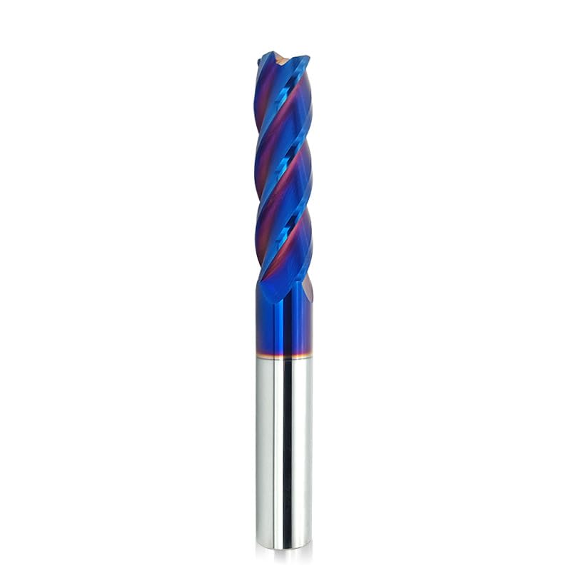 Fresa de Radio HRC65 de Carburo de Tungsteno, 4 Filos, Fresa CNC Recubierta para Acero Templado, Moldes y Metal(2R0.5 * 5 * 4 * 50)