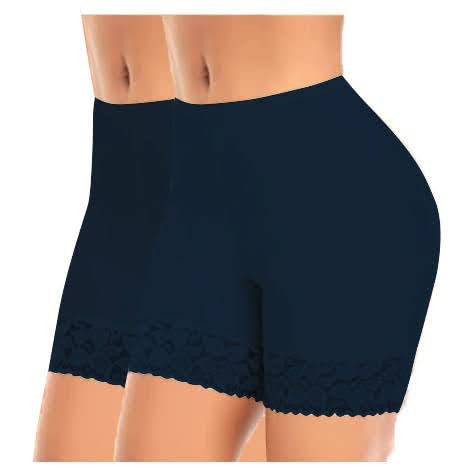 regalia procot Cotton Slip Shorts for Under Dress Shorties Women Seamless Anti Chafing Underwear Panties Mid Thigh Boyshorts Lace Trimmed Cycling Shorts Regular and Plus Sizes Combo Pack-picture-47