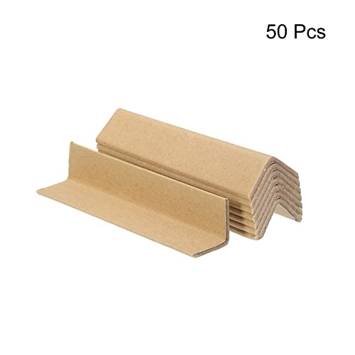 PATIKIL 50 Stück Verstellbarer Papp Eckenschutz, 80 * 30mm L-förmiger Kantenschutz für optimale Ladungssicherung, Schutz für Große Bilderrahmen, Verpackung, Kartons Umzug & Versand (Gelb)